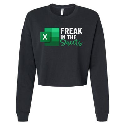 Freak In The Sheets Accountant Funny Spreadsheet Excel Cropped Pullover Crew