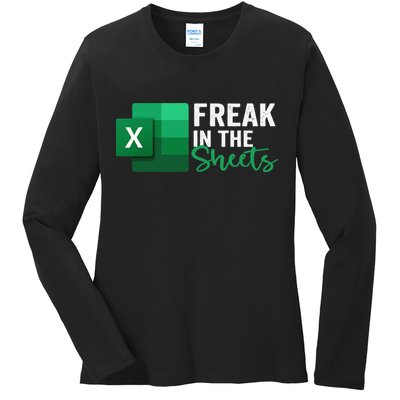 Freak In The Sheets Accountant Funny Spreadsheet Excel Ladies Long Sleeve Shirt
