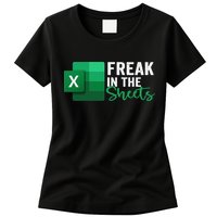 Freak In The Sheets Accountant Funny Spreadsheet Excel Womens T-Shirt