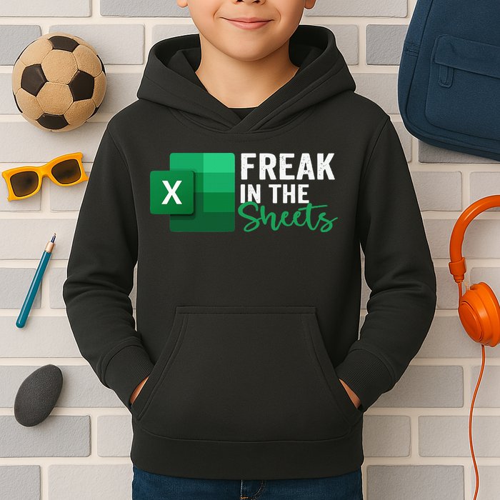 Freak In The Sheets Accountant Funny Spreadsheet Excel Kids Hoodie
