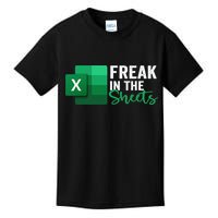 Freak In The Sheets Accountant Funny Spreadsheet Excel Kids T-Shirt