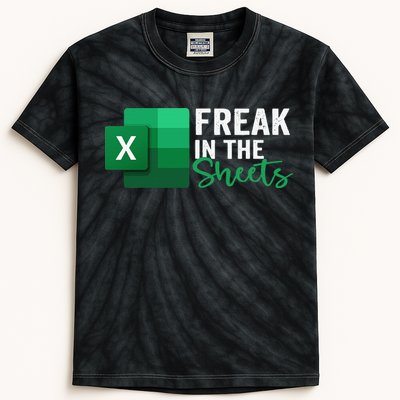 Freak In The Sheets Accountant Funny Spreadsheet Excel Kids Tie-Dye T-Shirt