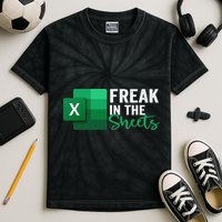 Freak In The Sheets Accountant Funny Spreadsheet Excel Kids Tie-Dye T-Shirt