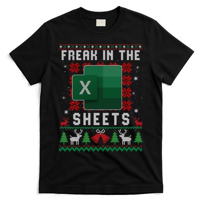 Freak In The Sheets Excel Ugly Christmas Sweater T-Shirt