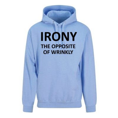 Funny Irony The Opposite Of Wrinkly Joke Sarcastic Family Cool Gift Unisex Surf Hoodie