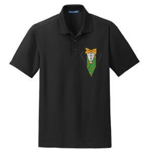 Funny Irish Tuxedo Costume St Patricks Day Gift Irish lover Dry Zone Grid Polo