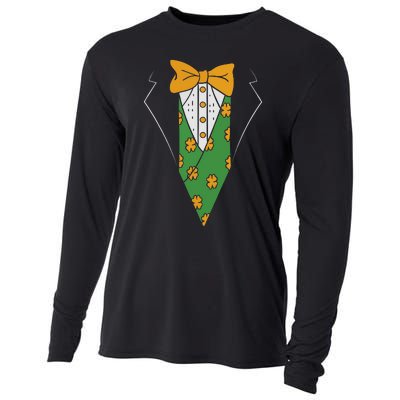 Funny Irish Tuxedo Costume St Patricks Day Gift Irish lover Cooling Performance Long Sleeve Crew