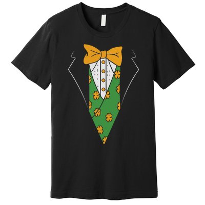 Funny Irish Tuxedo Costume St Patricks Day Gift Irish lover Premium T-Shirt