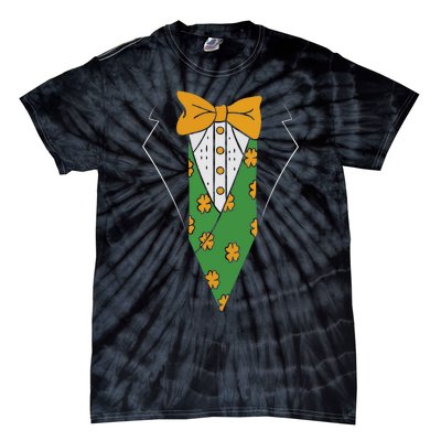 Funny Irish Tuxedo Costume St Patricks Day Gift Irish lover Tie-Dye T-Shirt