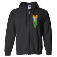 Funny Irish Tuxedo Costume St Patricks Day Gift Irish lover Full Zip Hoodie