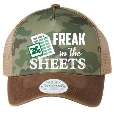 Freak In The Excel Sheets Funny Accountant Spreadsheet Legacy Tie Dye Trucker Hat