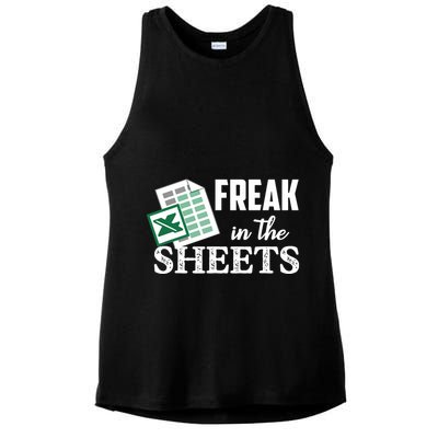 Freak In The Excel Sheets Funny Accountant Spreadsheet Ladies PosiCharge Tri-Blend Wicking Tank