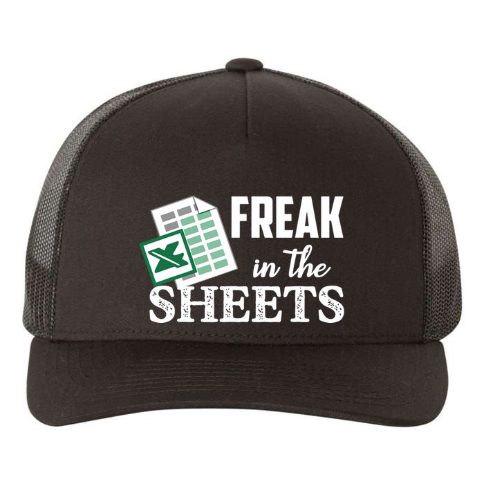 Freak In The Excel Sheets Funny Accountant Spreadsheet Yupoong Adult 5-Panel Trucker Hat