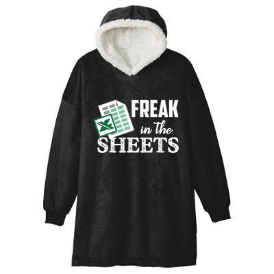 Freak In The Excel Sheets Funny Accountant Spreadsheet Hooded Wearable Blanket