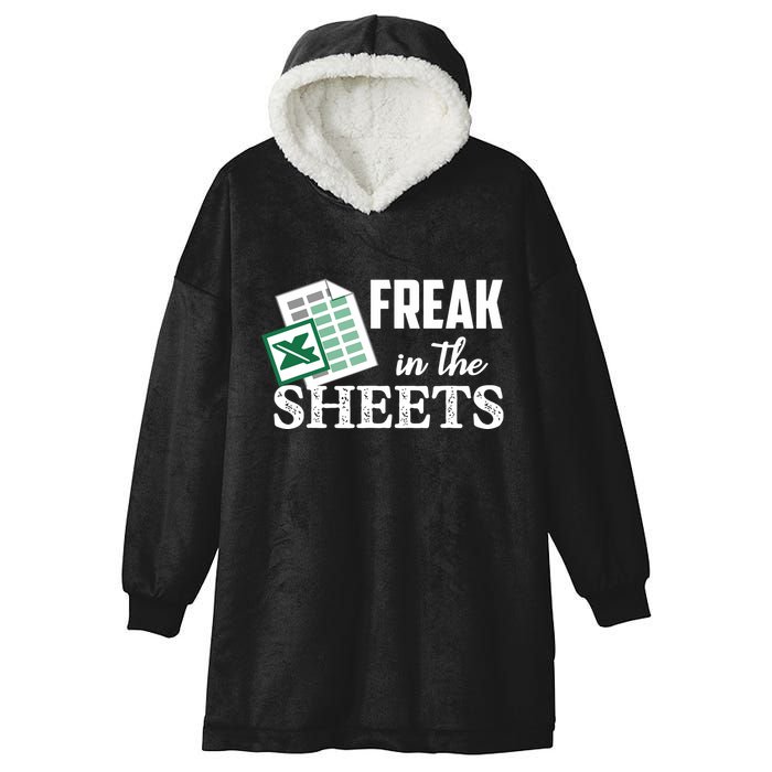 Freak In The Excel Sheets Funny Accountant Spreadsheet Hooded Wearable Blanket
