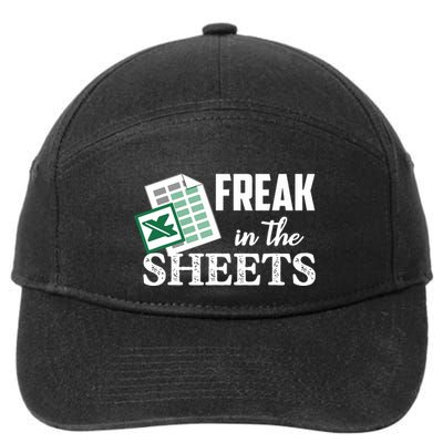 Freak In The Excel Sheets Funny Accountant Spreadsheet 7-Panel Snapback Hat
