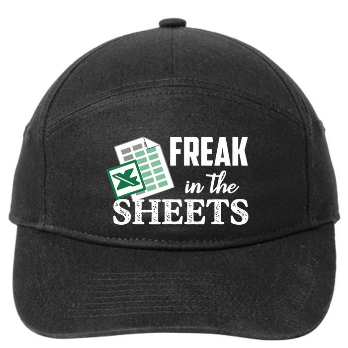 Freak In The Excel Sheets Funny Accountant Spreadsheet 7-Panel Snapback Hat