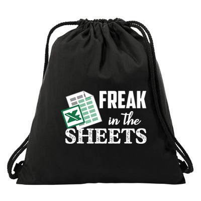 Freak In The Excel Sheets Funny Accountant Spreadsheet Drawstring Bag