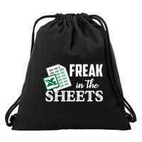 Freak In The Excel Sheets Funny Accountant Spreadsheet Drawstring Bag
