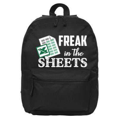 Freak In The Excel Sheets Funny Accountant Spreadsheet 16 in Basic Backpack