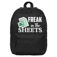 Freak In The Excel Sheets Funny Accountant Spreadsheet 16 in Basic Backpack