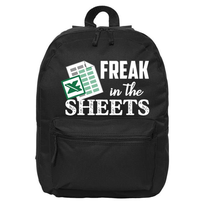 Freak In The Excel Sheets Funny Accountant Spreadsheet 16 in Basic Backpack