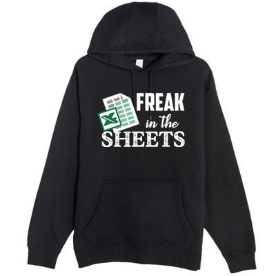 Freak In The Excel Sheets Funny Accountant Spreadsheet Premium Pullover Hoodie