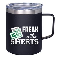 Freak In The Excel Sheets Funny Accountant Spreadsheet 12oz Stainless Steel Coffee Mug