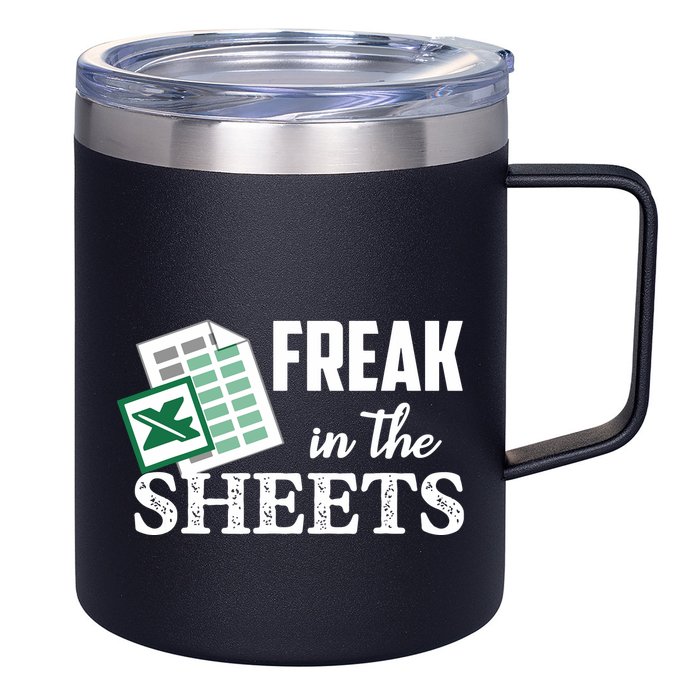 Freak In The Excel Sheets Funny Accountant Spreadsheet 12oz Stainless Steel Coffee Mug