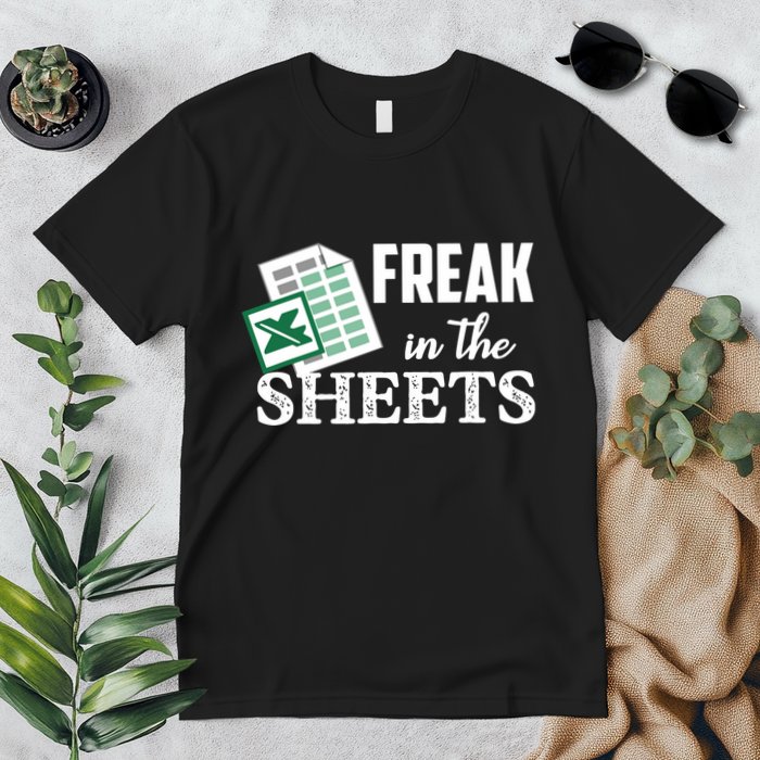 Freak In The Excel Sheets Funny Accountant Spreadsheet Premium T-Shirt