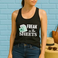 Freak In The Excel Sheets Funny Accountant Spreadsheet Womens Tank Top