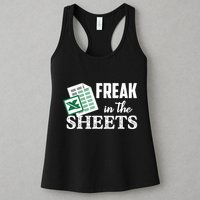 Freak In The Excel Sheets Funny Accountant Spreadsheet Womens Tank Top