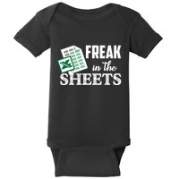 Freak In The Excel Sheets Funny Accountant Spreadsheet Baby Bodysuit