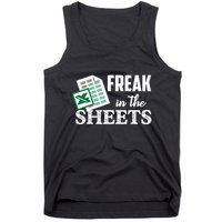 Freak In The Excel Sheets Funny Accountant Spreadsheet Tank Top