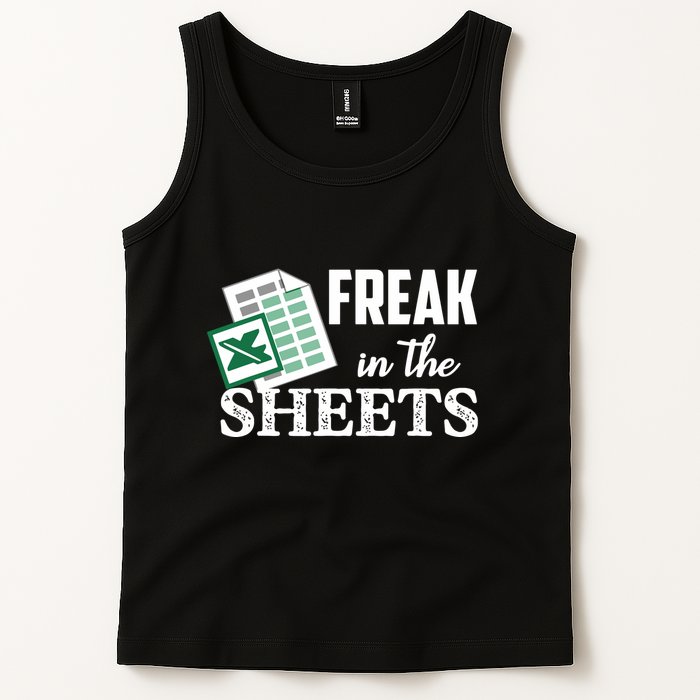 Freak In The Excel Sheets Funny Accountant Spreadsheet Tank Top