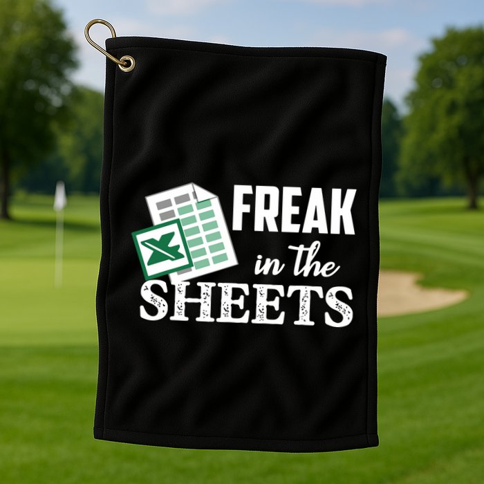 Freak In The Excel Sheets Funny Accountant Spreadsheet Golf Towel