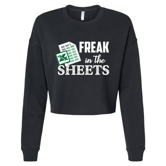 Freak In The Excel Sheets Funny Accountant Spreadsheet Cropped Pullover Crew