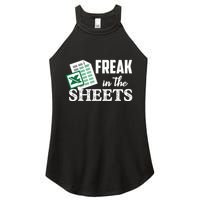 Freak In The Excel Sheets Funny Accountant Spreadsheet Women's Perfect Tri Rocker Tank
