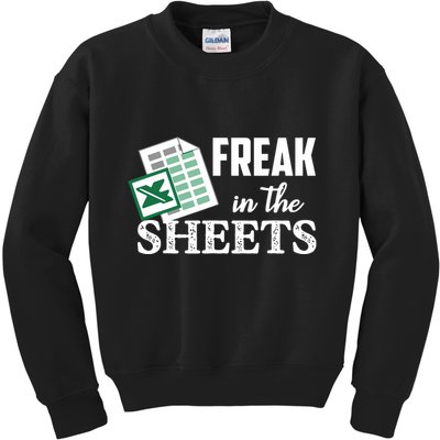 Freak In The Excel Sheets Funny Accountant Spreadsheet Kids Sweatshirt