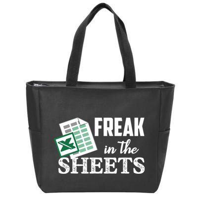 Freak In The Excel Sheets Funny Accountant Spreadsheet Zip Tote Bag