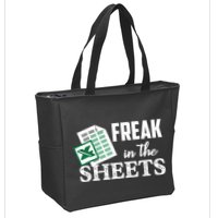 Freak In The Excel Sheets Funny Accountant Spreadsheet Zip Tote Bag