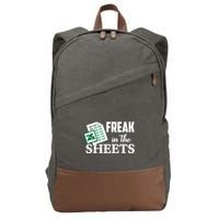 Freak In The Excel Sheets Funny Accountant Spreadsheet Cotton Canvas Backpack