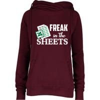 Freak In The Excel Sheets Funny Accountant Spreadsheet Womens Funnel Neck Pullover Hood