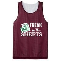 Freak In The Excel Sheets Funny Accountant Spreadsheet Mesh Reversible Basketball Jersey Tank