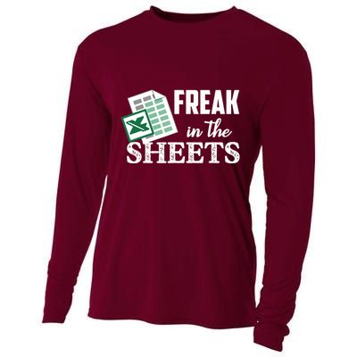 Freak In The Excel Sheets Funny Accountant Spreadsheet Cooling Performance Long Sleeve Crew