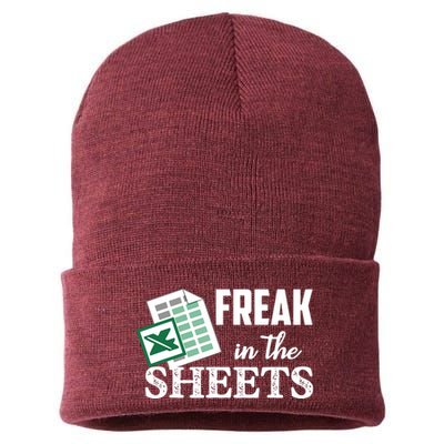 Freak In The Excel Sheets Funny Accountant Spreadsheet Sustainable Knit Beanie