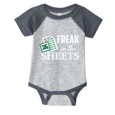 Freak In The Excel Sheets Funny Accountant Spreadsheet Infant Baby Jersey Bodysuit
