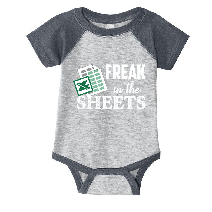 Freak In The Excel Sheets Funny Accountant Spreadsheet Infant Baby Jersey Bodysuit