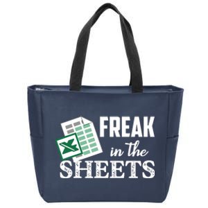 Freak In The Excel Sheets Funny Accountant Spreadsheet Zip Tote Bag