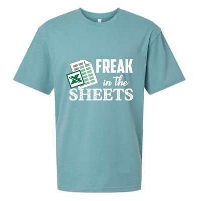 Freak In The Excel Sheets Funny Accountant Spreadsheet Sueded Cloud Jersey T-Shirt